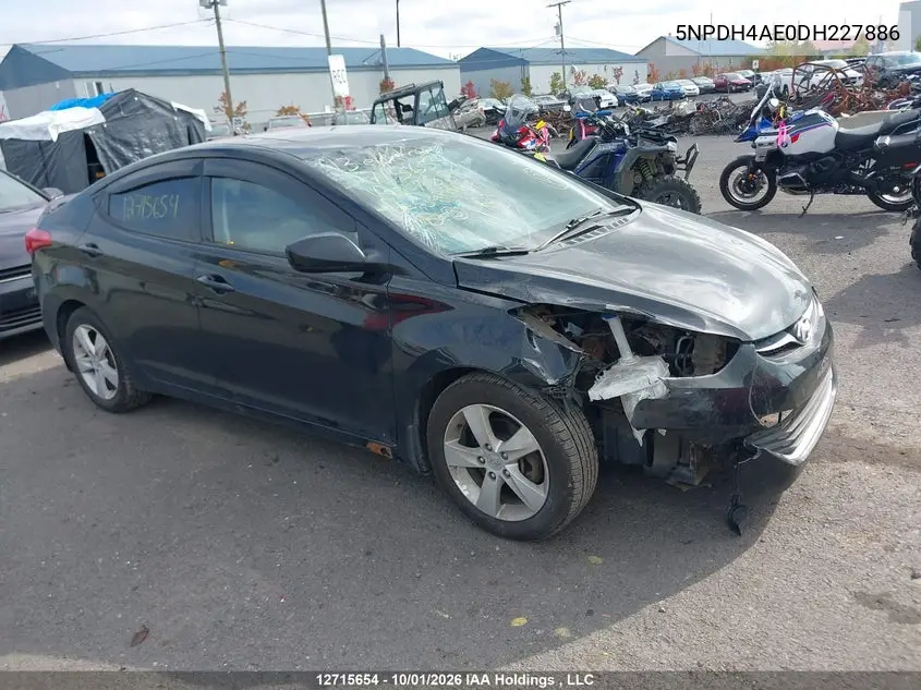 HYUNDAI ELANTRA 2013, VIN 5NPDH4AE0DH227886