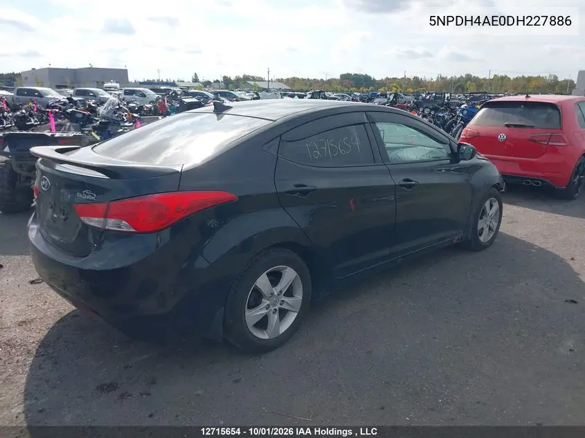 2013 HYUNDAI ELANTRA VIN 5NPDH4AE0DH227886 — фото 4