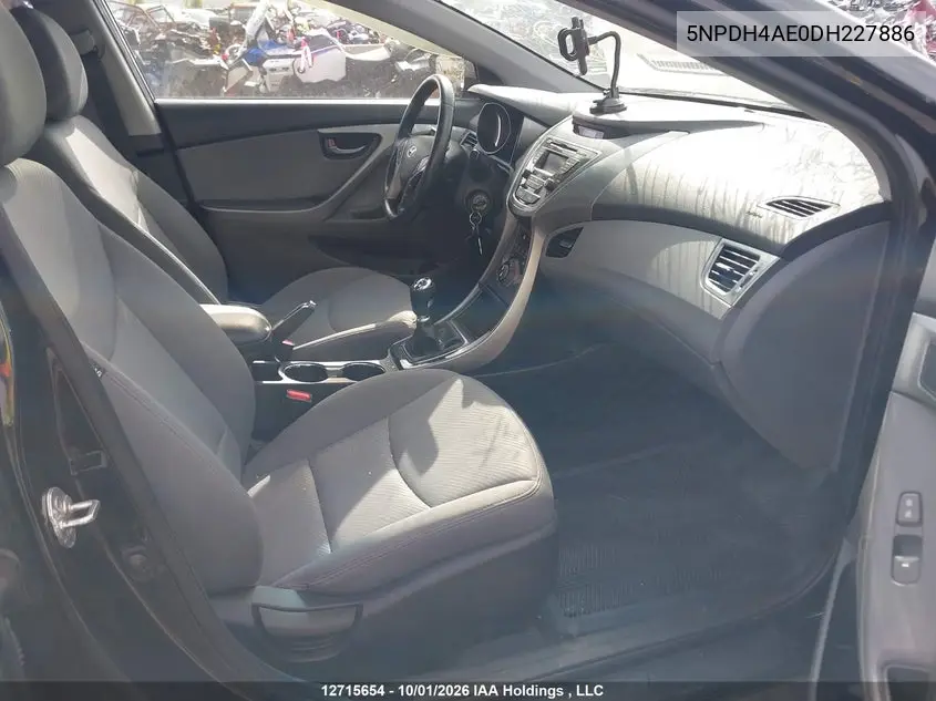 2013 HYUNDAI ELANTRA VIN 5NPDH4AE0DH227886 — фото 5