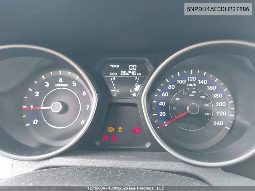 2013 HYUNDAI ELANTRA VIN 5NPDH4AE0DH227886 — фото 7