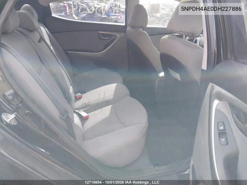 2013 HYUNDAI ELANTRA VIN 5NPDH4AE0DH227886 — фото 8