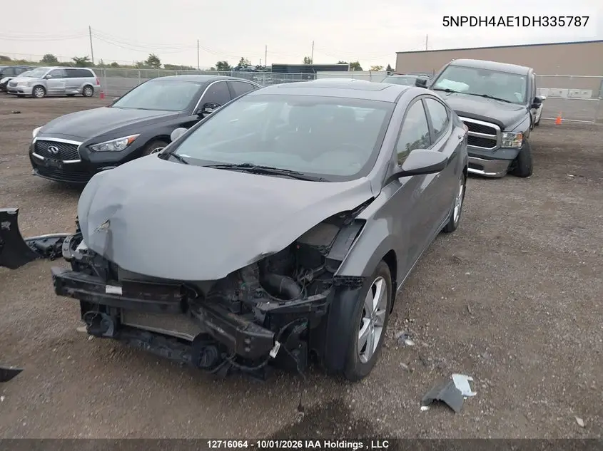 2013 HYUNDAI ELANTRA VIN 5NPDH4AE1DH335787 — фото 2