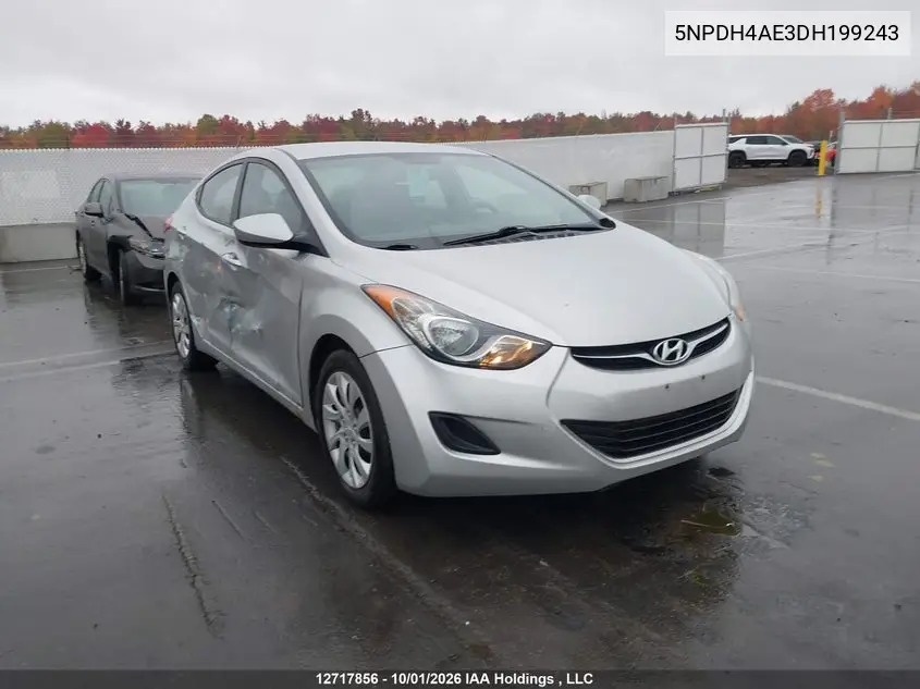 HYUNDAI ELANTRA 2013, VIN 5NPDH4AE3DH199243