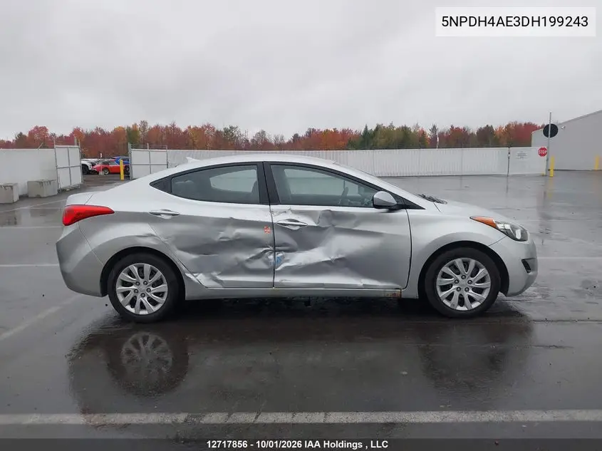 2013 HYUNDAI ELANTRA VIN 5NPDH4AE3DH199243 — фото 13