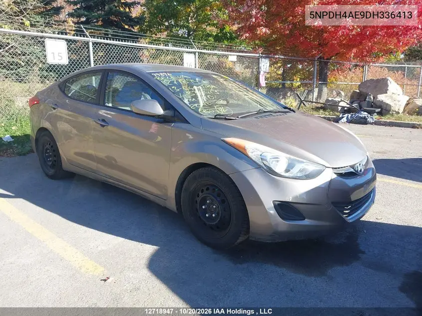 HYUNDAI ELANTRA 2013, VIN 5NPDH4AE9DH336413