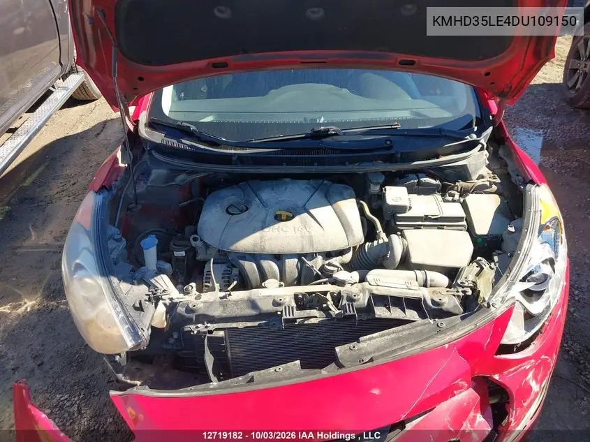 2013 HYUNDAI ELANTRA VIN KMHD35LE4DU109150 — фото 10