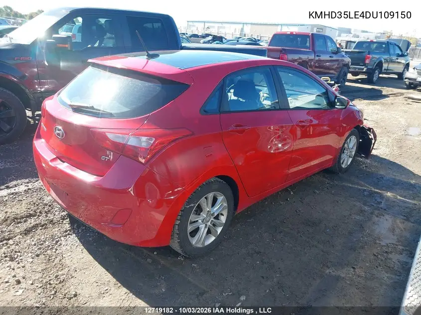 2013 HYUNDAI ELANTRA VIN KMHD35LE4DU109150 — фото 4