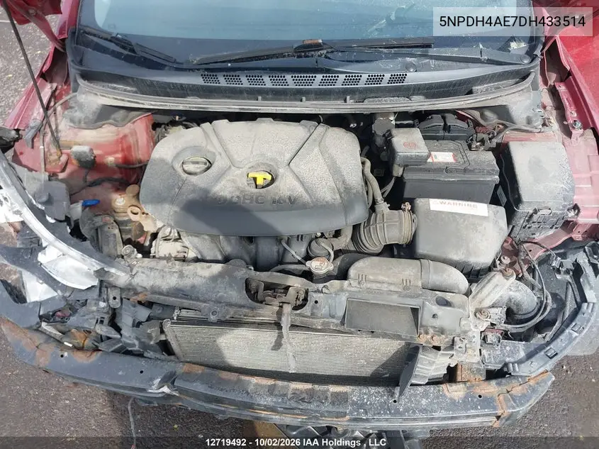 2013 HYUNDAI ELANTRA VIN 5NPDH4AE7DH433514 — фото 10