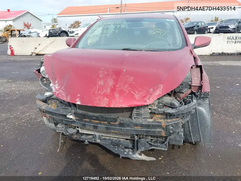 2013 HYUNDAI ELANTRA VIN 5NPDH4AE7DH433514 — фото 6