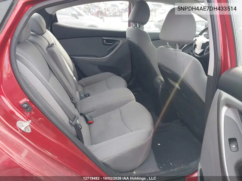 2013 HYUNDAI ELANTRA VIN 5NPDH4AE7DH433514 — фото 8