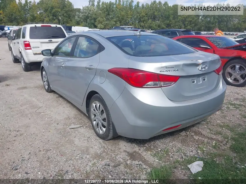 2013 HYUNDAI ELANTRA VIN 5NPDH4AE2DH290262 — фото 3