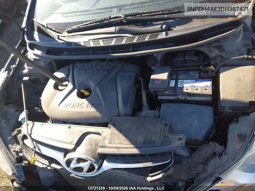 2013 HYUNDAI ELANTRA VIN 5NPDH4AE3DH387471 — фото 10