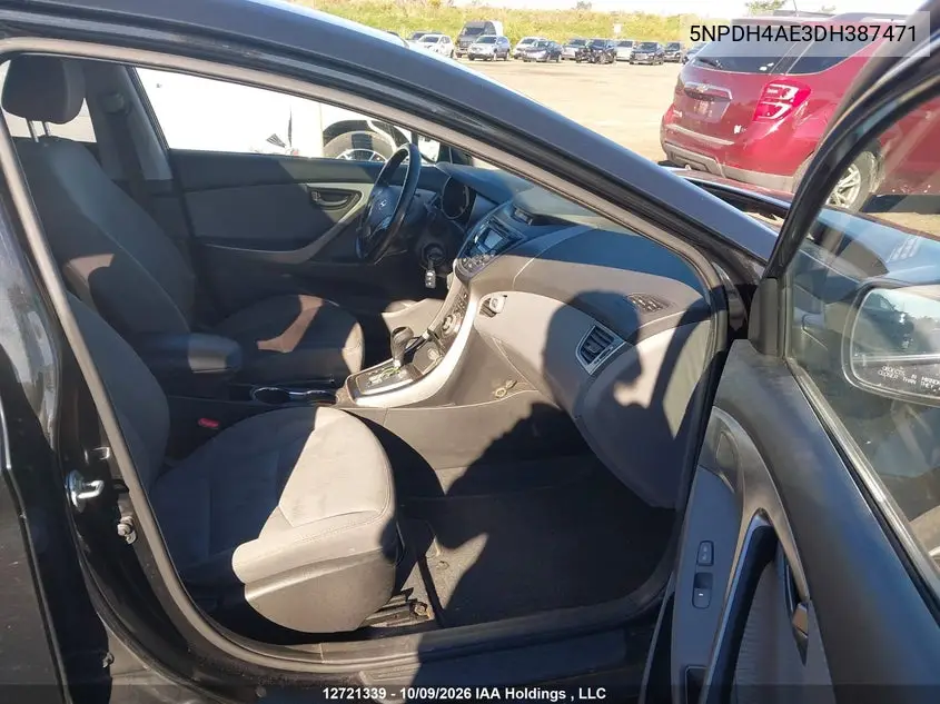 2013 HYUNDAI ELANTRA VIN 5NPDH4AE3DH387471 — фото 5