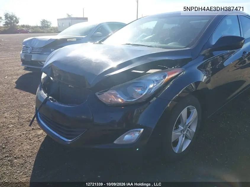 2013 HYUNDAI ELANTRA VIN 5NPDH4AE3DH387471 — фото 6