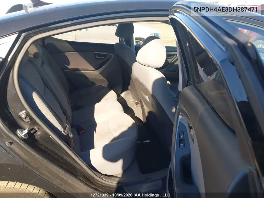2013 HYUNDAI ELANTRA VIN 5NPDH4AE3DH387471 — фото 8