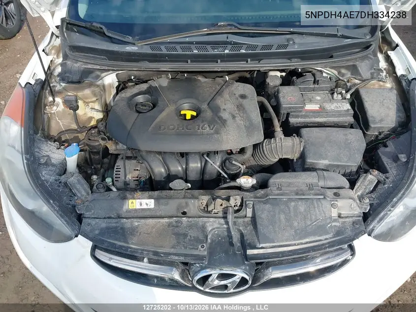 2013 HYUNDAI ELANTRA VIN 5NPDH4AE7DH334238 — фото 10