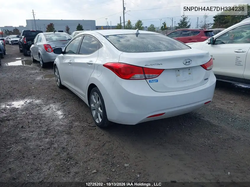 2013 HYUNDAI ELANTRA VIN 5NPDH4AE7DH334238 — фото 3