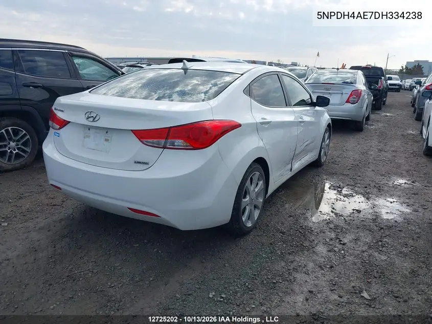 2013 HYUNDAI ELANTRA VIN 5NPDH4AE7DH334238 — фото 4