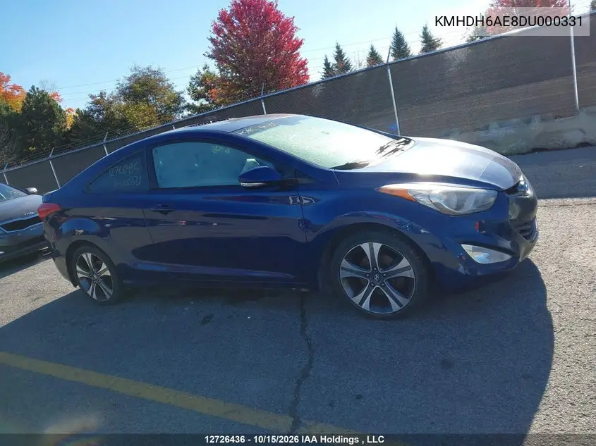 2013 HYUNDAI ELANTRA VIN KMHDH6AE8DU000331 — фото 13