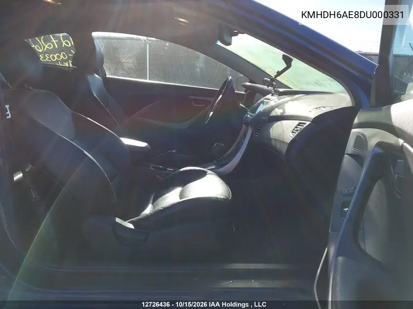 2013 HYUNDAI ELANTRA VIN KMHDH6AE8DU000331 — фото 5