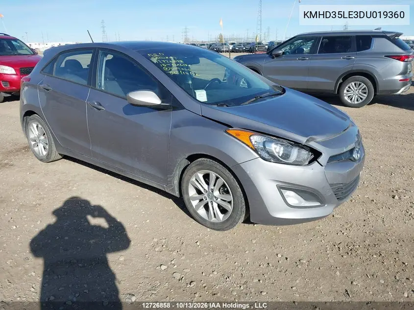 HYUNDAI ELANTRA 2013, VIN KMHD35LE3DU019360