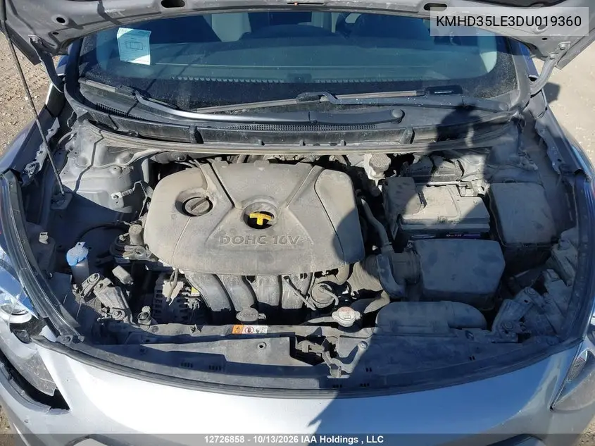 2013 HYUNDAI ELANTRA VIN KMHD35LE3DU019360 — фото 10