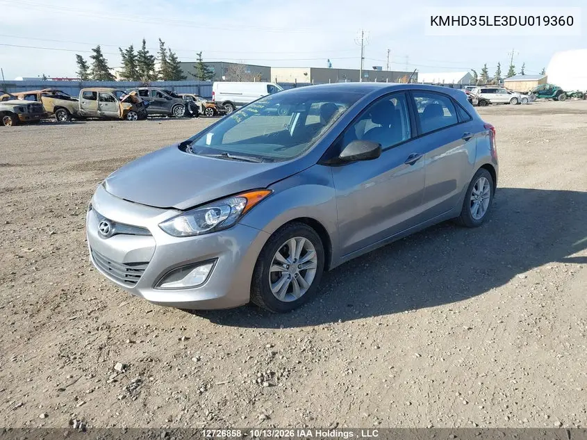 2013 HYUNDAI ELANTRA VIN KMHD35LE3DU019360 — фото 2