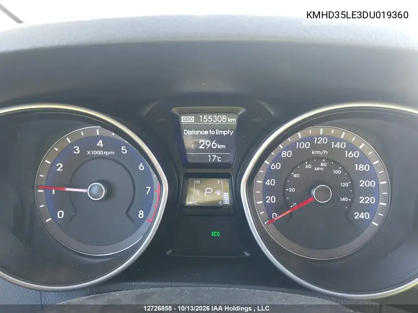 2013 HYUNDAI ELANTRA VIN KMHD35LE3DU019360 — фото 7