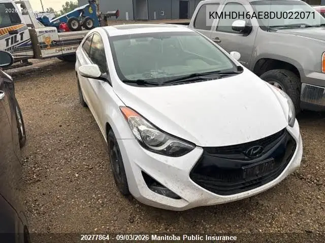 HYUNDAI ELANTRA 2013, VIN KMHDH6AE8DU022071