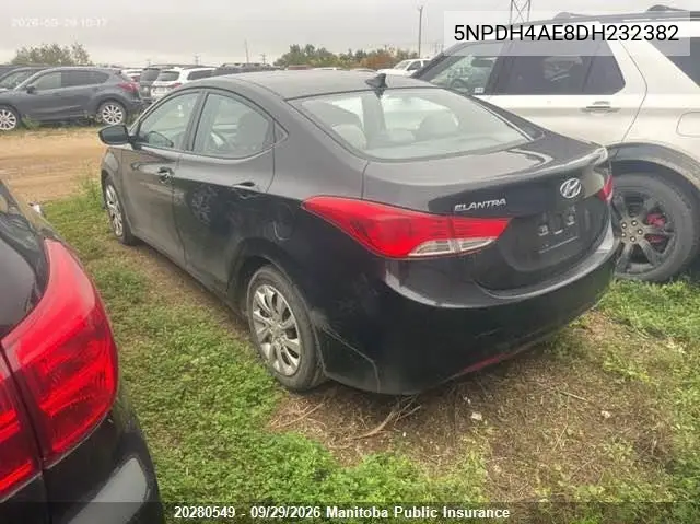 2013 HYUNDAI ELANTRA VIN 5NPDH4AE8DH232382 — фото 3