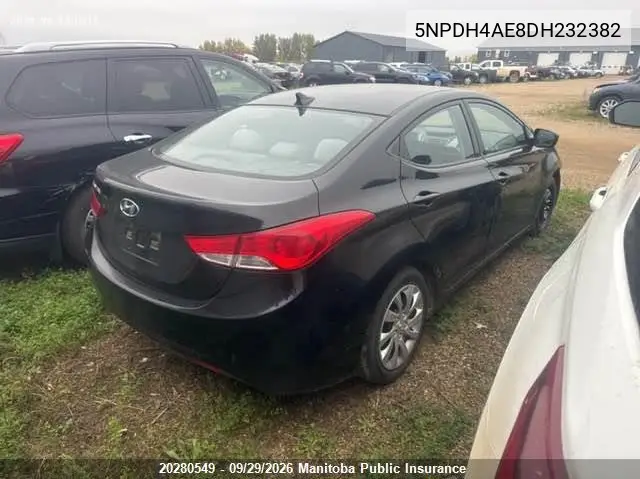2013 HYUNDAI ELANTRA VIN 5NPDH4AE8DH232382 — фото 4