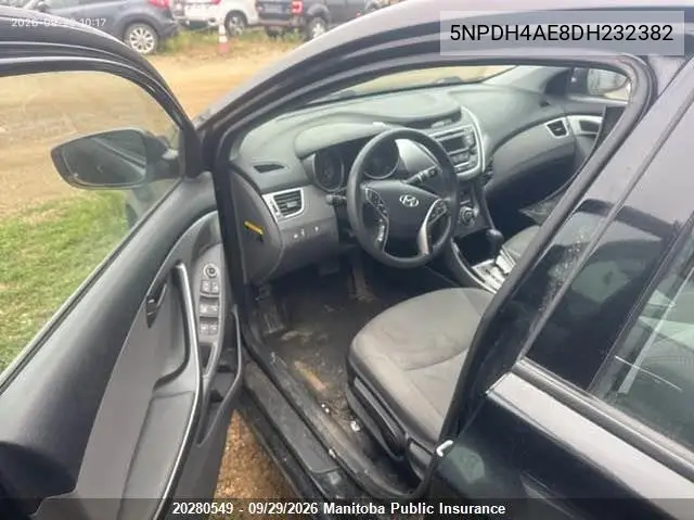 2013 HYUNDAI ELANTRA VIN 5NPDH4AE8DH232382 — фото 5