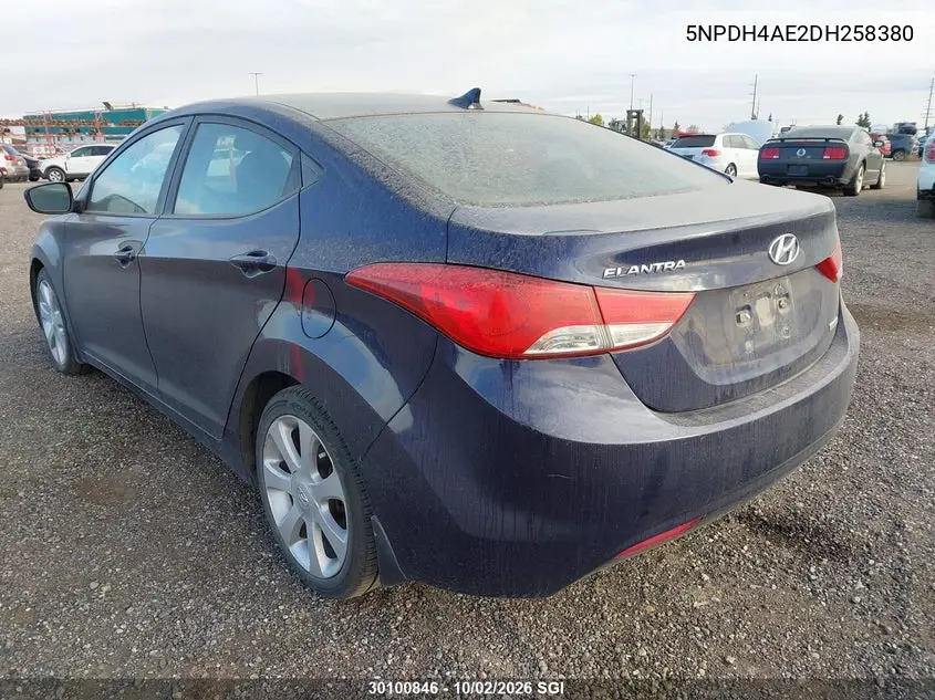 2013 HYUNDAI ELANTRA VIN 5NPDH4AE2DH258380 — фото 3