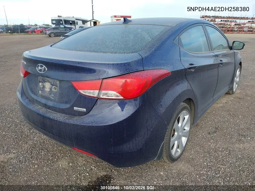 2013 HYUNDAI ELANTRA VIN 5NPDH4AE2DH258380 — фото 4