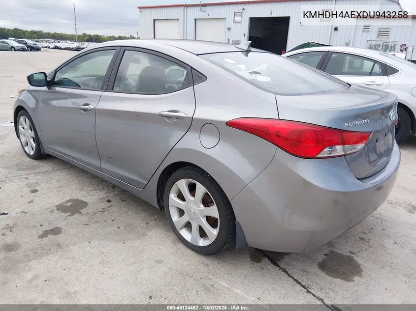 2013 HYUNDAI ELANTRA VIN KMHDH4AEXDU943258 — фото 3