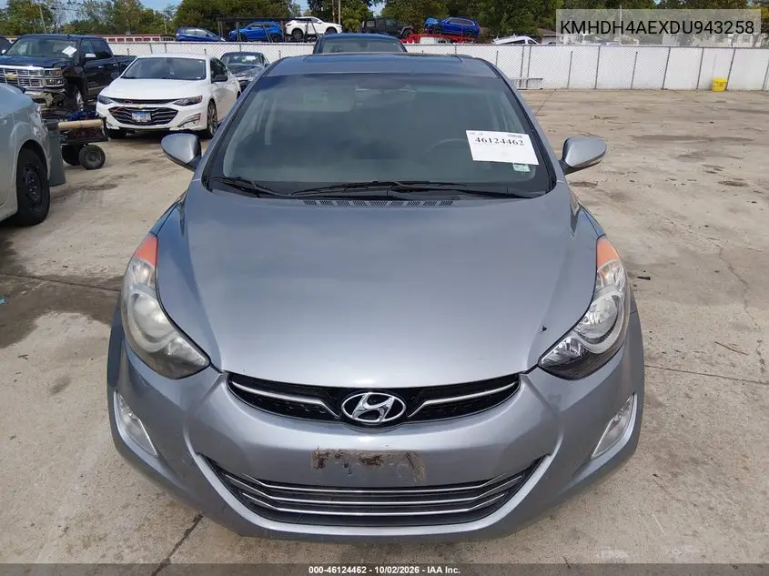 2013 HYUNDAI ELANTRA VIN KMHDH4AEXDU943258 — фото 6