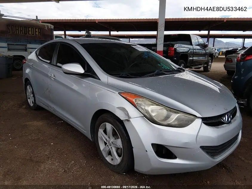 HYUNDAI ELANTRA 2013, VIN KMHDH4AE8DU533462
