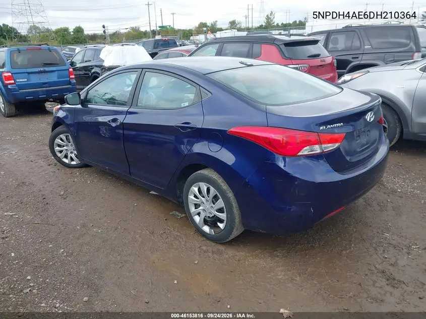 2013 HYUNDAI ELANTRA VIN 5NPDH4AE6DH210364 — фото 3
