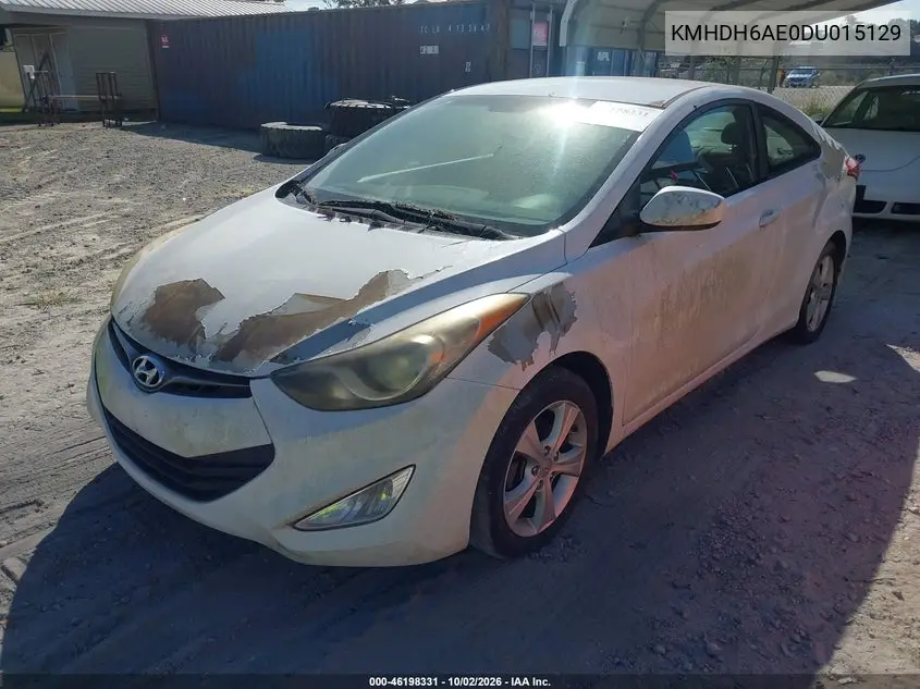 2013 HYUNDAI ELANTRA VIN KMHDH6AE0DU015129 — фото 2