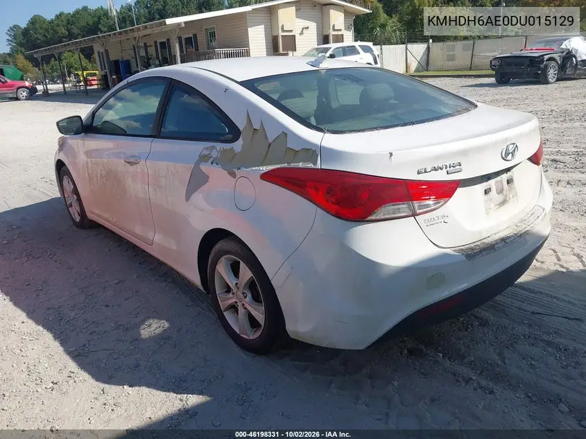 2013 HYUNDAI ELANTRA VIN KMHDH6AE0DU015129 — фото 3