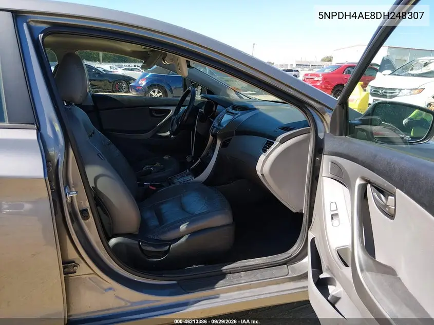 2013 HYUNDAI ELANTRA VIN 5NPDH4AE8DH248307 — фото 5