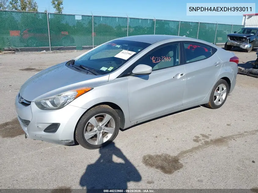 2013 HYUNDAI ELANTRA VIN 5NPDH4AEXDH393011 — фото 2
