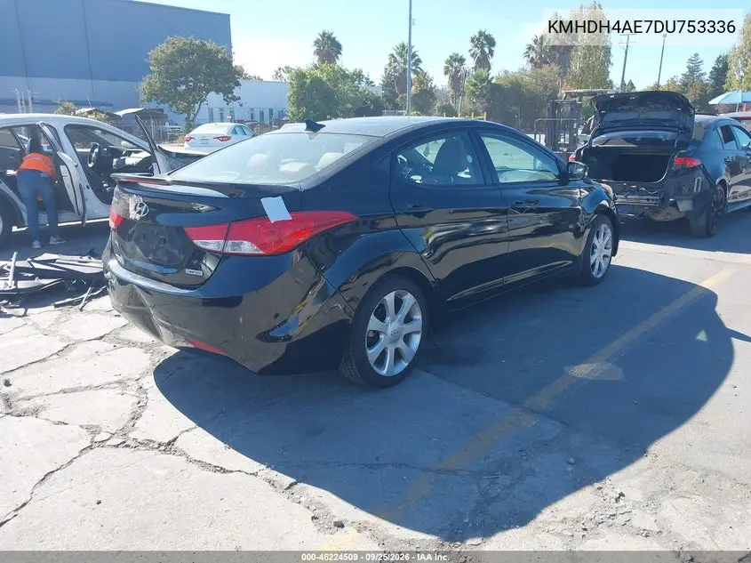 2013 HYUNDAI ELANTRA VIN KMHDH4AE7DU753336 — фото 4