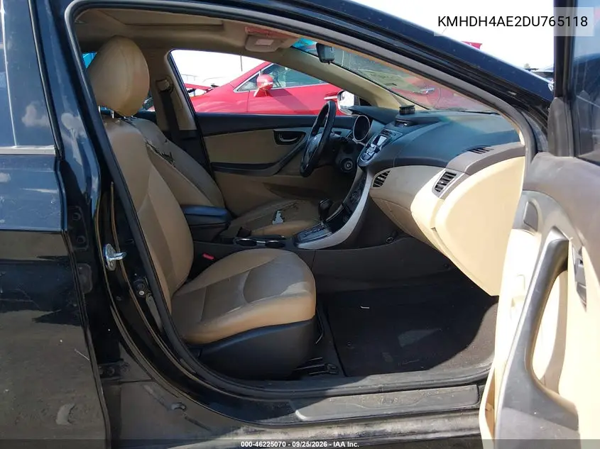 2013 HYUNDAI ELANTRA VIN KMHDH4AE2DU765118 — фото 5