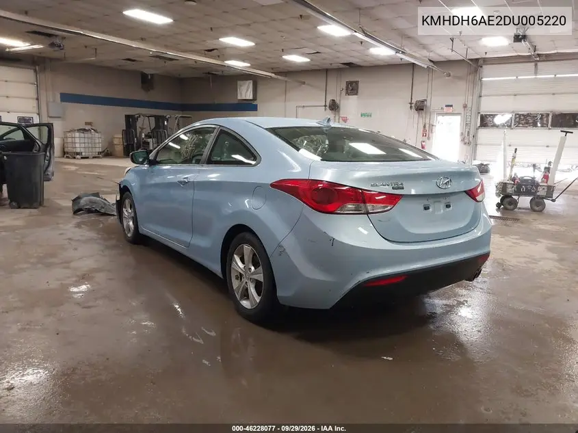 2013 HYUNDAI ELANTRA VIN KMHDH6AE2DU005220 — фото 3