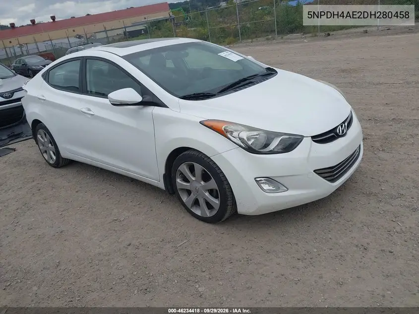HYUNDAI ELANTRA 2013, VIN 5NPDH4AE2DH280458