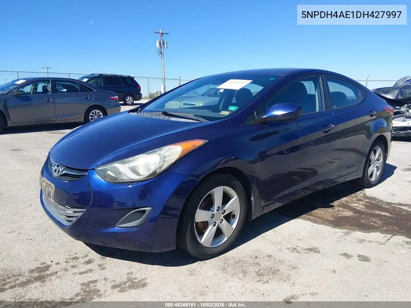 2013 HYUNDAI ELANTRA VIN 5NPDH4AE1DH427997 — фото 2