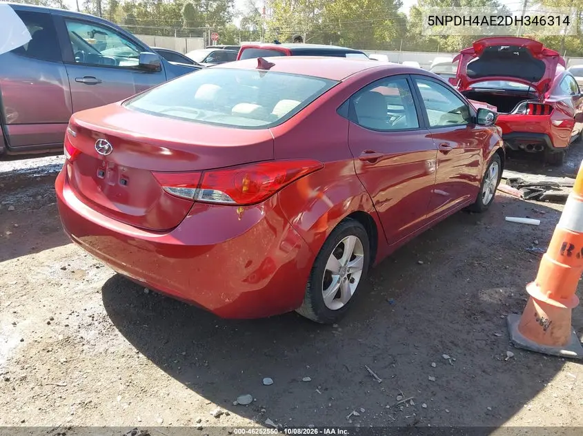 2013 HYUNDAI ELANTRA VIN 5NPDH4AE2DH346314 — фото 4