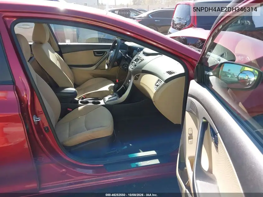 2013 HYUNDAI ELANTRA VIN 5NPDH4AE2DH346314 — фото 5