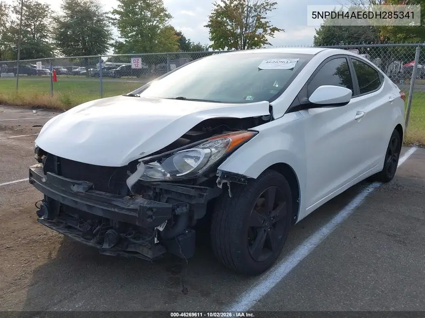 2013 HYUNDAI ELANTRA VIN 5NPDH4AE6DH285341 — фото 2